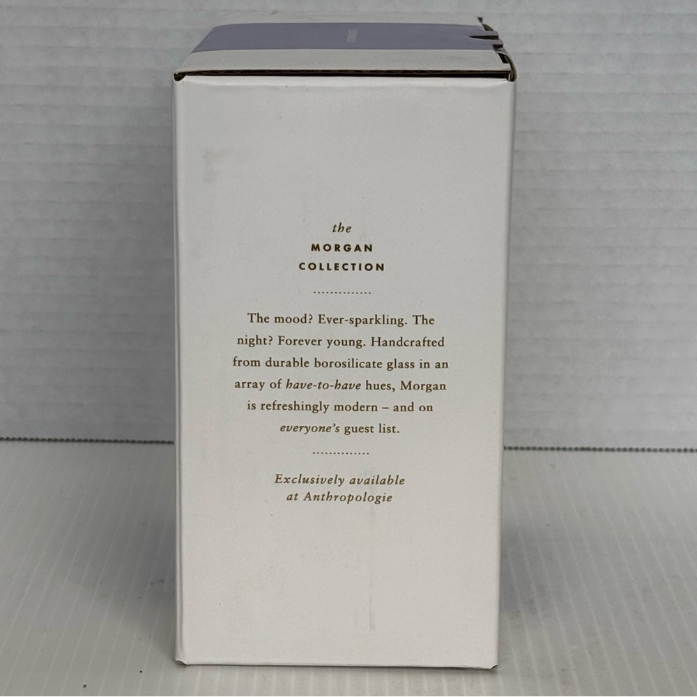 Anthropologie The Morgan Collection Lilac ShortWine Glasses Set of 2 New in Box - Picture 3 of 9